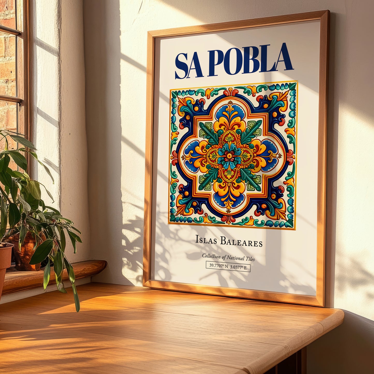 Sa Pobla, Spain – Travel Poster, clean layout with no caption