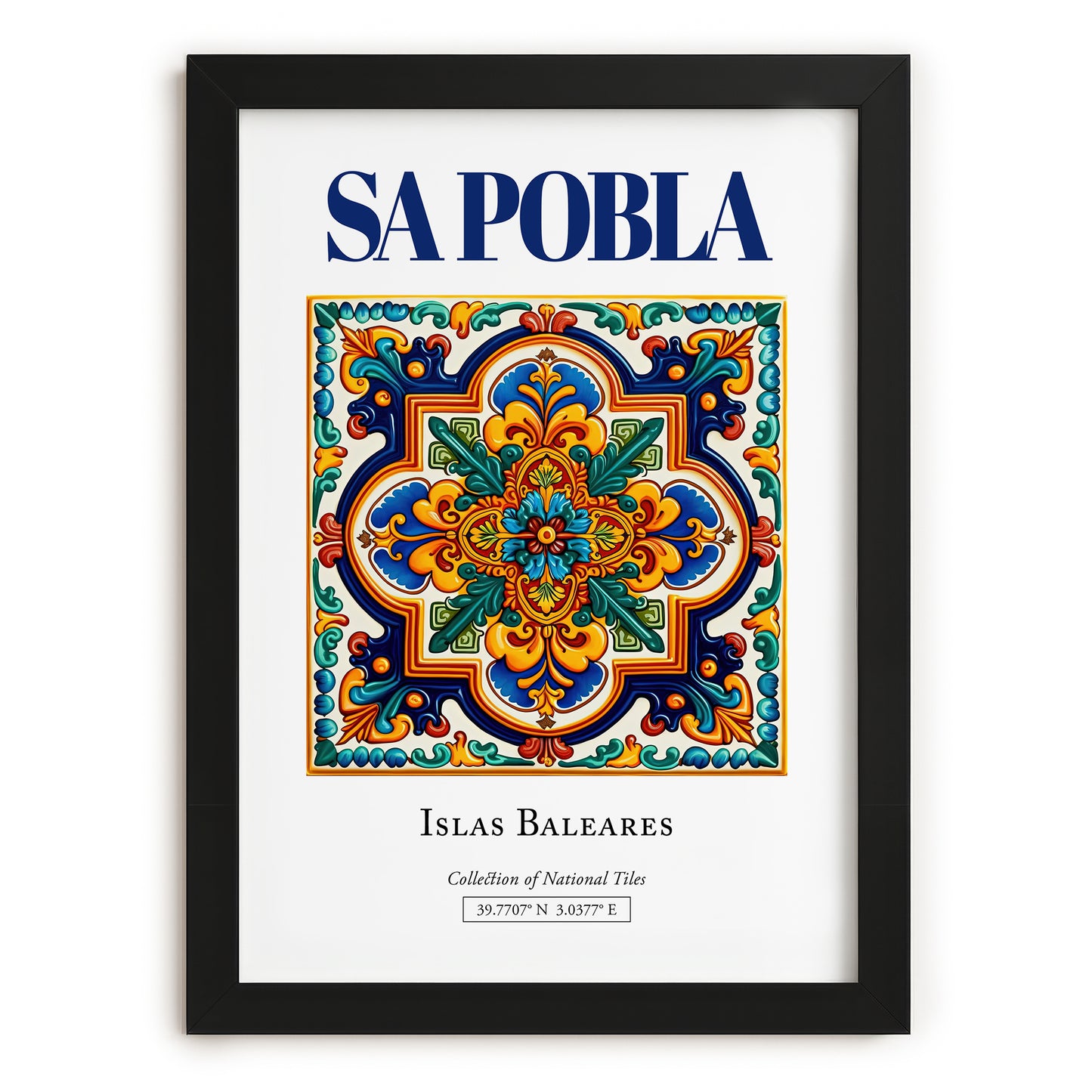 Sa Pobla, Spain – Travel Poster, in sleek black frame