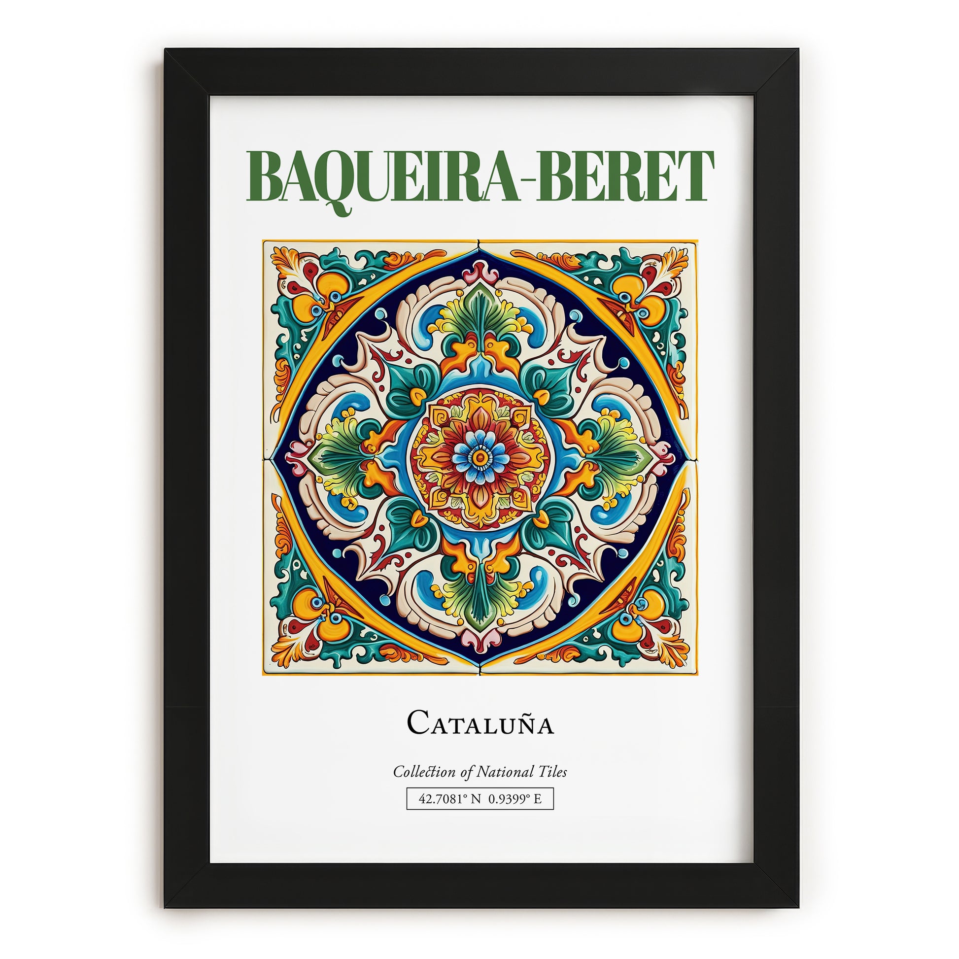 Baqueira-Beret, Spain – Travel Wall Decor, in sleek black frame