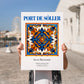 Port de Sóller, Spain – Travel Poster, no-text version framed in wood