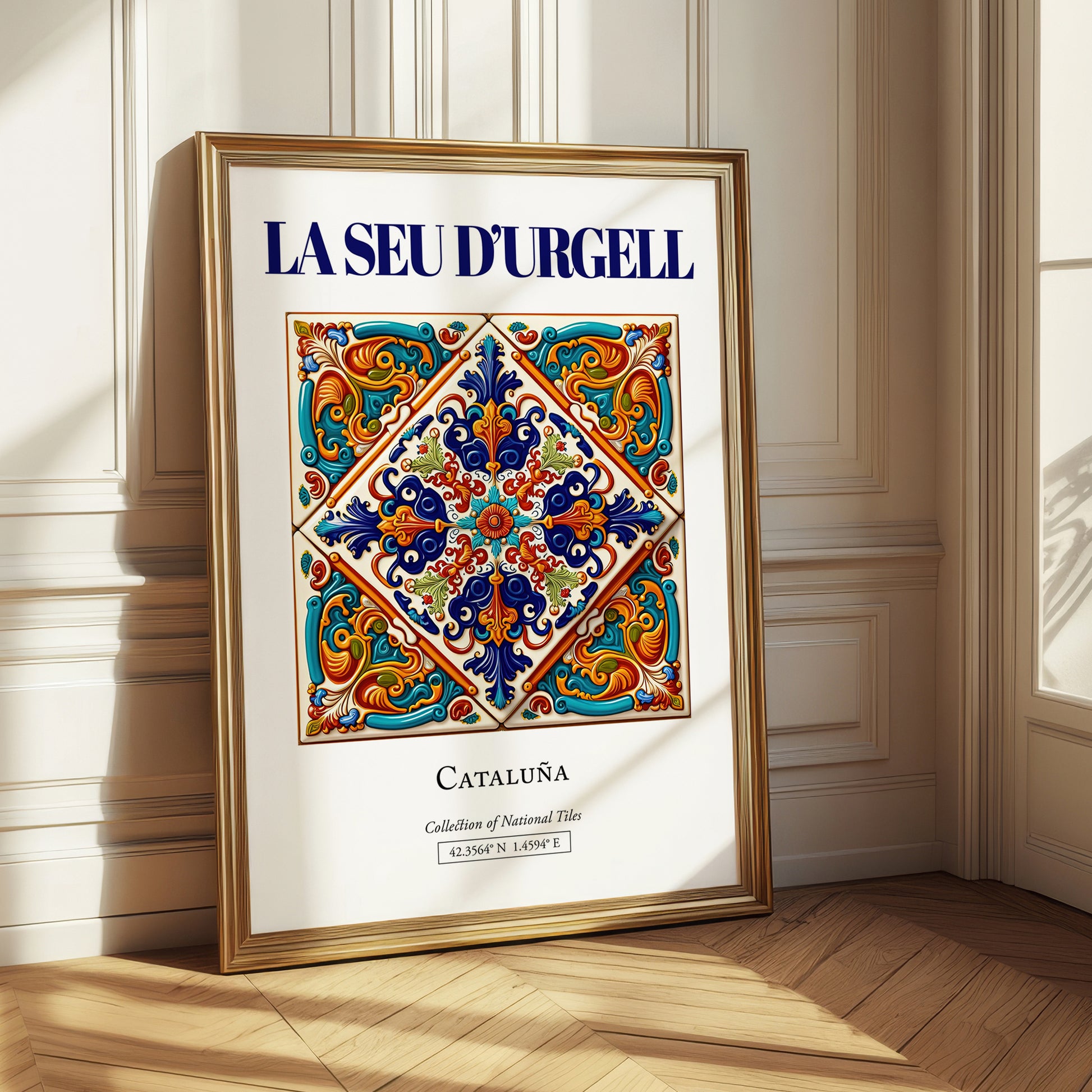 La Seu d'Urgell, Spain – Cultural Heritage Wall Art, styled in a charming Paris street view
