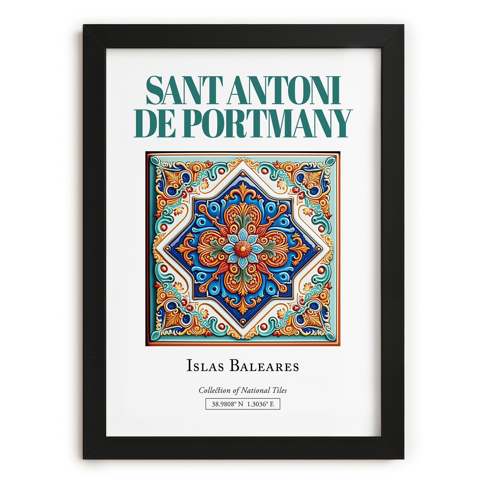 Sant Antoni de Portmany, Spain – Travel Poster, in sleek black frame