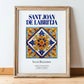 Sant Joan de Labritja, Spain – Historic Cities Art Print, in wooden frame leaning on the floor