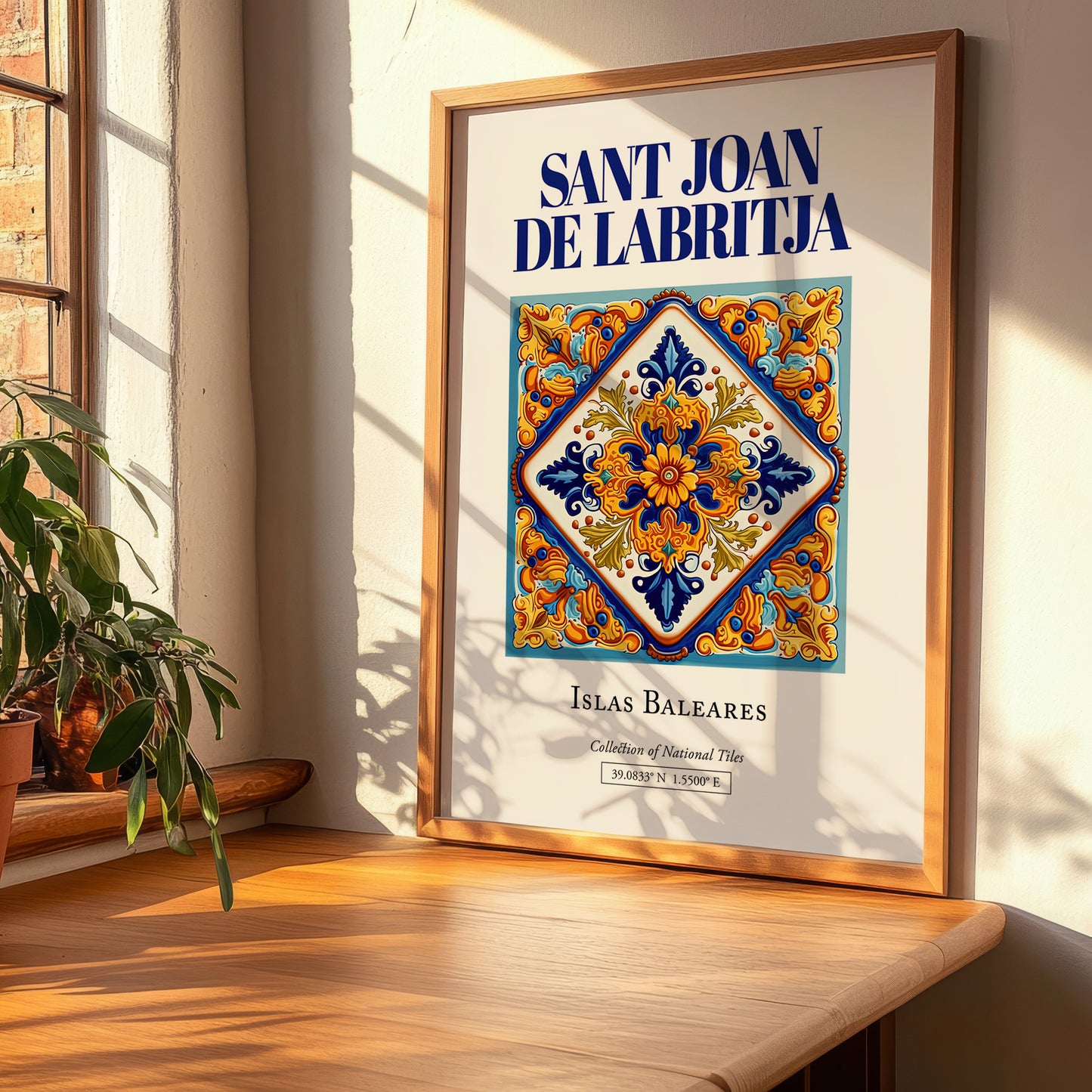 Sant Joan de Labritja, Spain – Historic Cities Art Print, clean layout with no caption