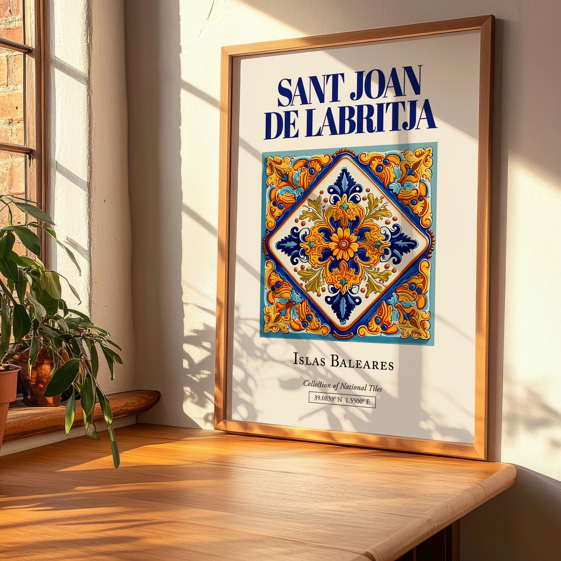 Sant Joan de Labritja, Spain – Historic Cities Art Print, clean layout with no caption