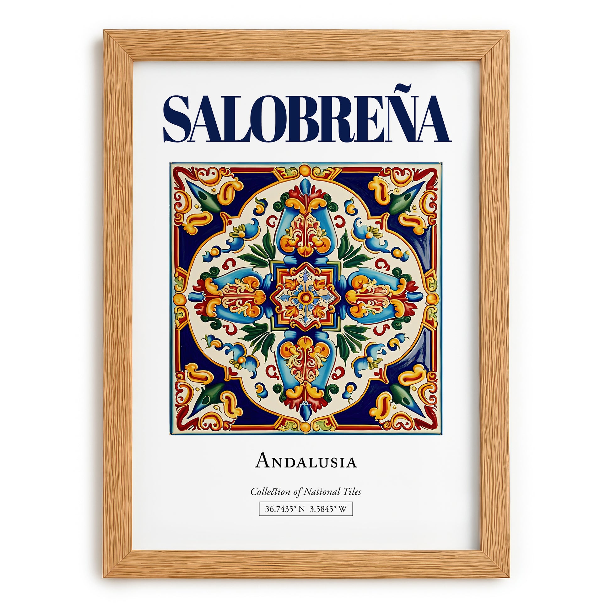 Salobreña, Spain – Travel Wall Decor, set in oak frame