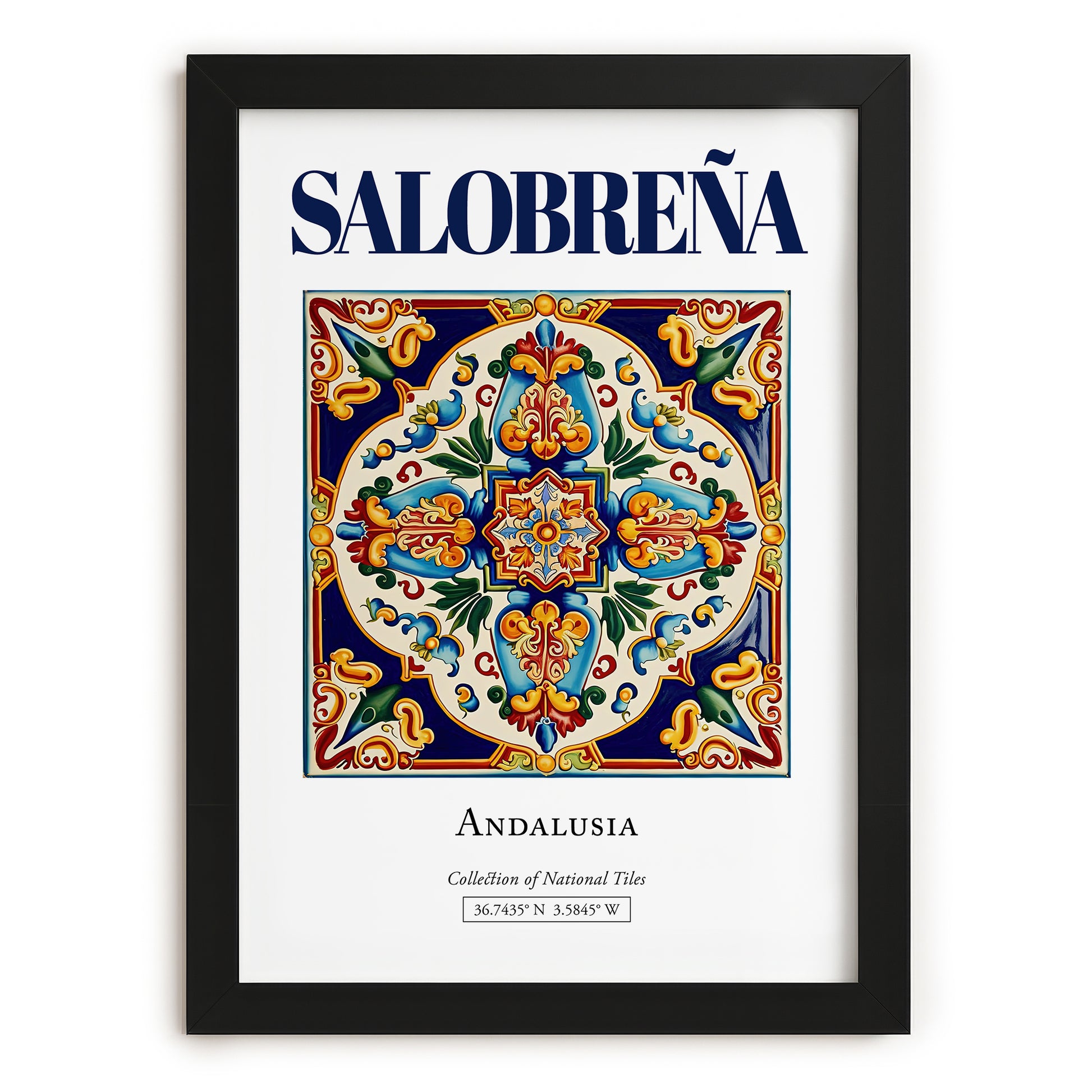 Salobreña, Spain – Travel Wall Decor, in sleek black frame