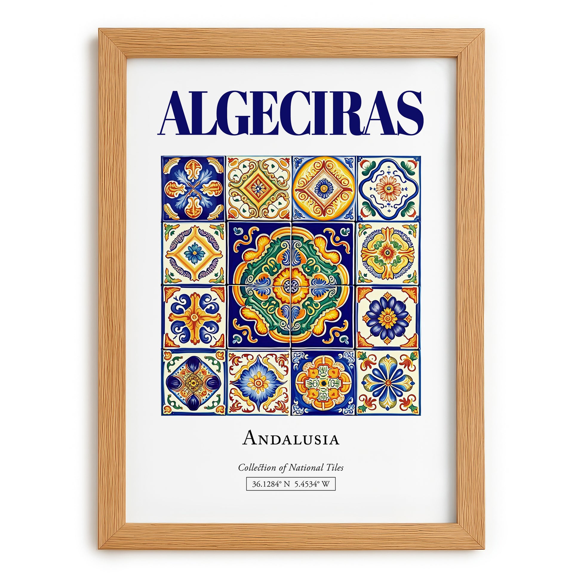 Algeciras, Spain – Global Wall Art, set in oak frame