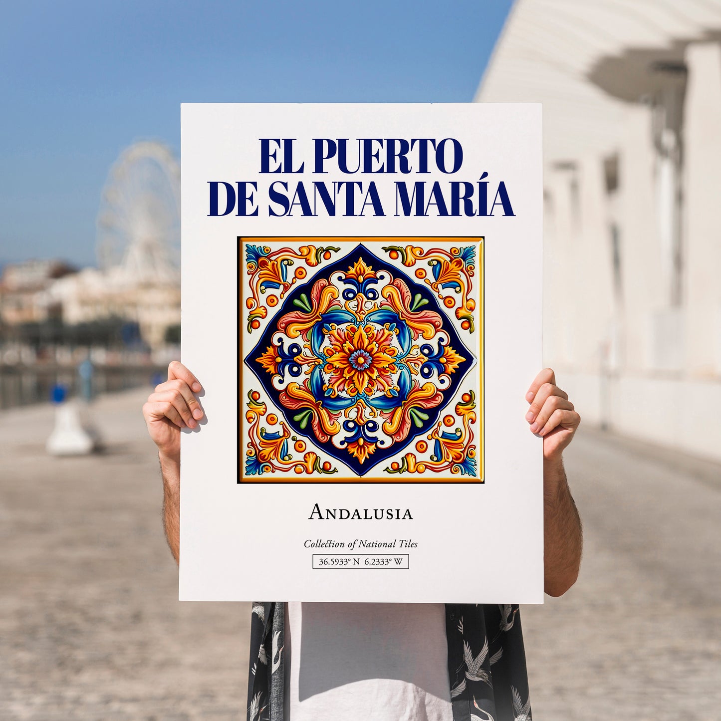 El Puerto de Santa María, Spain – Global Wall Art, no-text version framed in wood