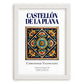 Castellón de la Plana, Spain – Travel Print, placed in minimal white frame