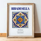 Ribadesella, Spain – Travel Print, in wooden frame leaning on the floor
