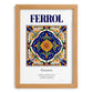Ferrol, Spain – Wanderlust Wall Decor, set in oak frame