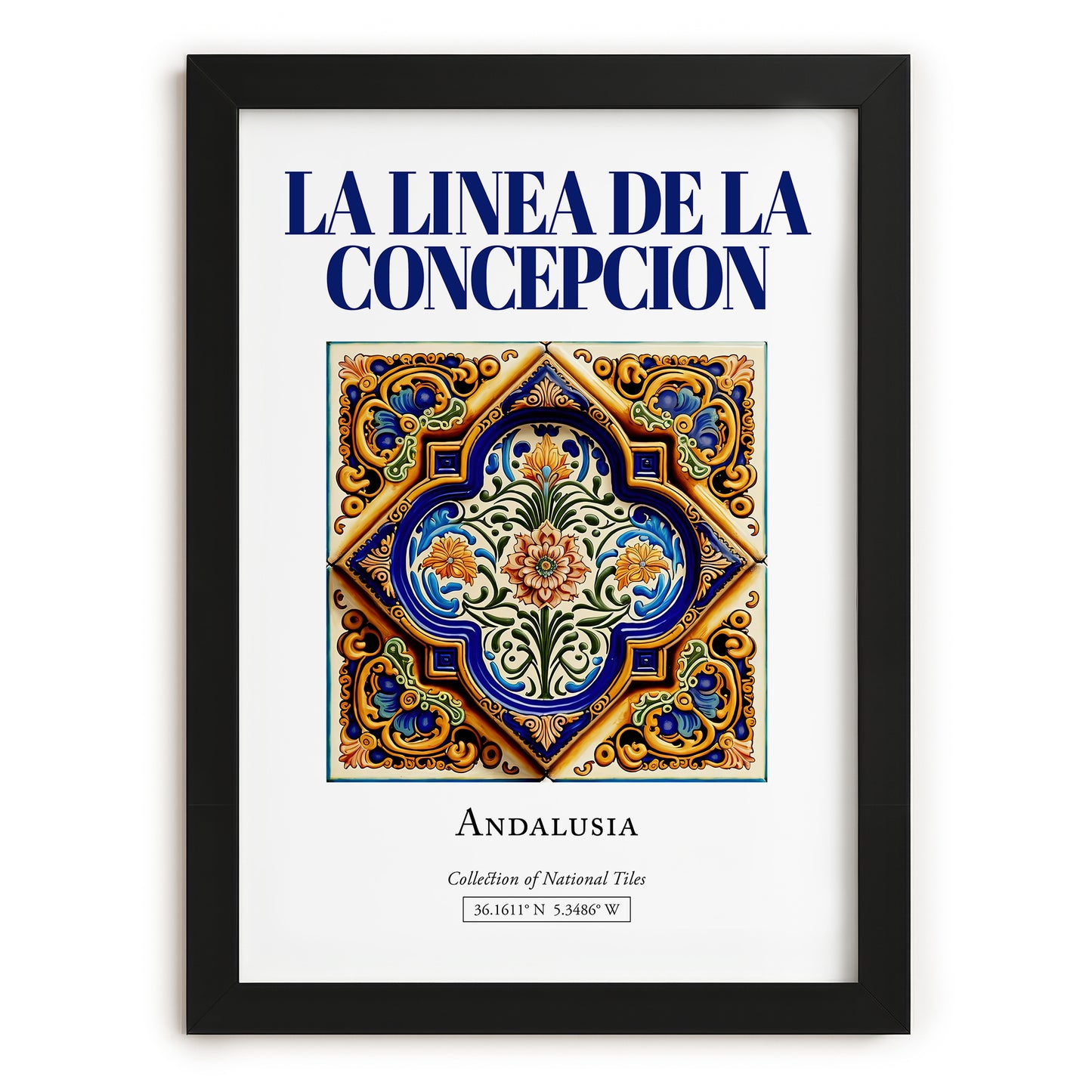 La Linea de la Concepcion, Spain – World Travel Art, in sleek black frame