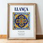 Llança, Spain – Travel Memories Wall Print, in wooden frame leaning on the floor
