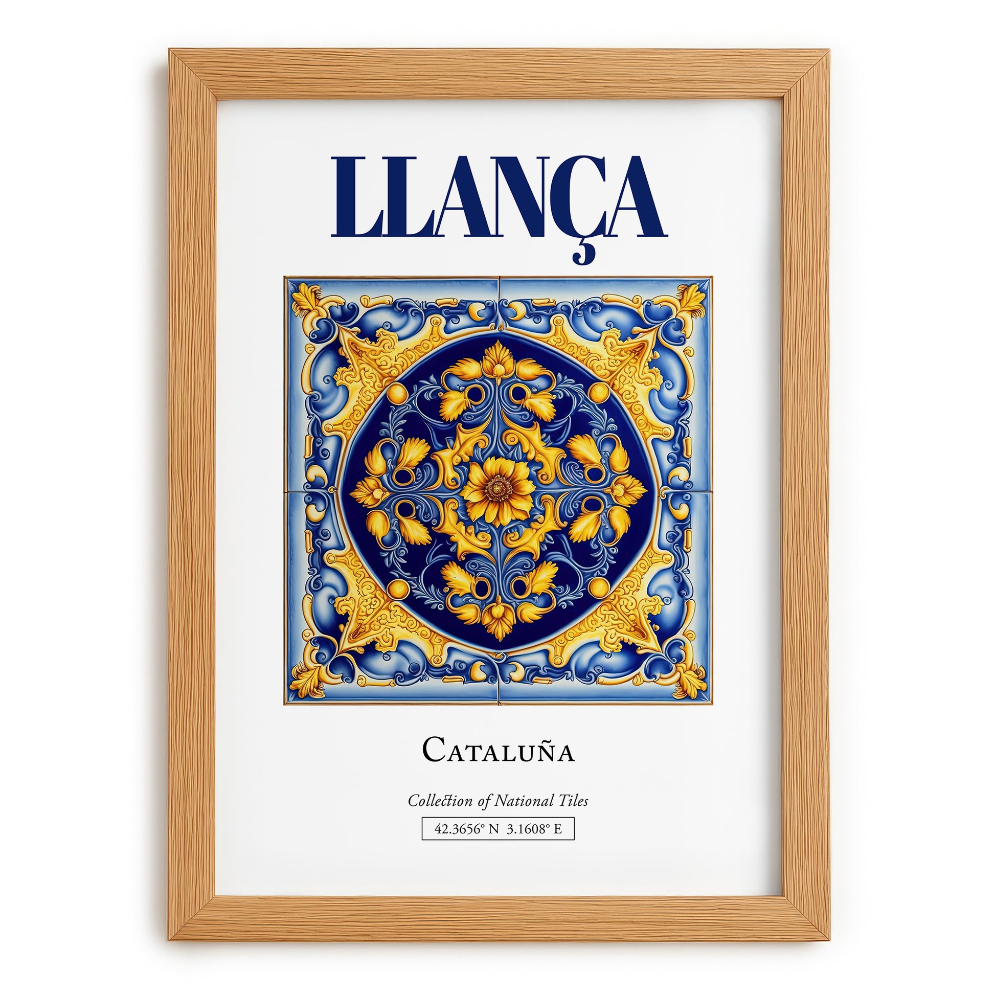 Llança, Spain – Travel Memories Wall Print, set in oak frame