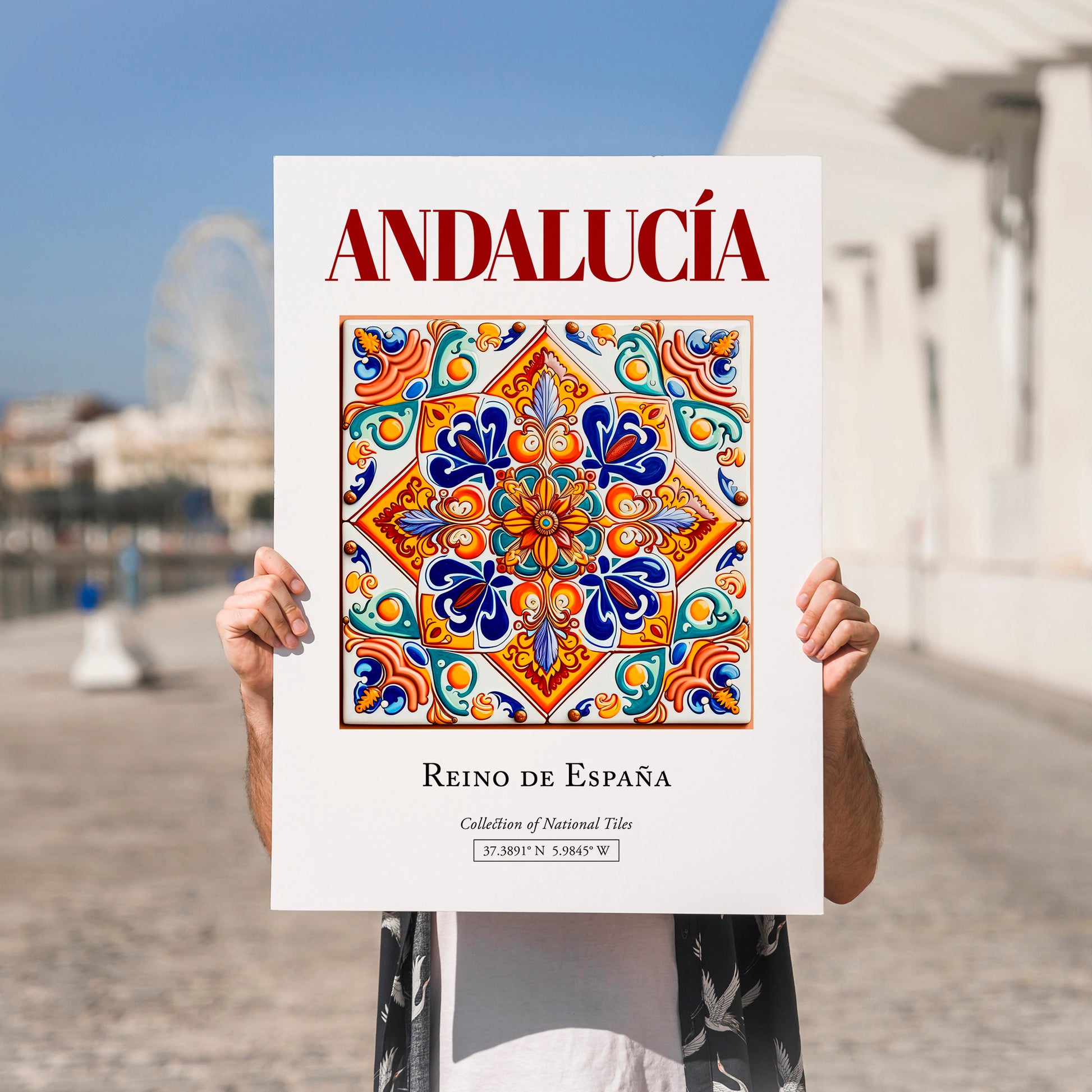 Andalucía, Spain – Travel Wall Art, no-text version framed in wood