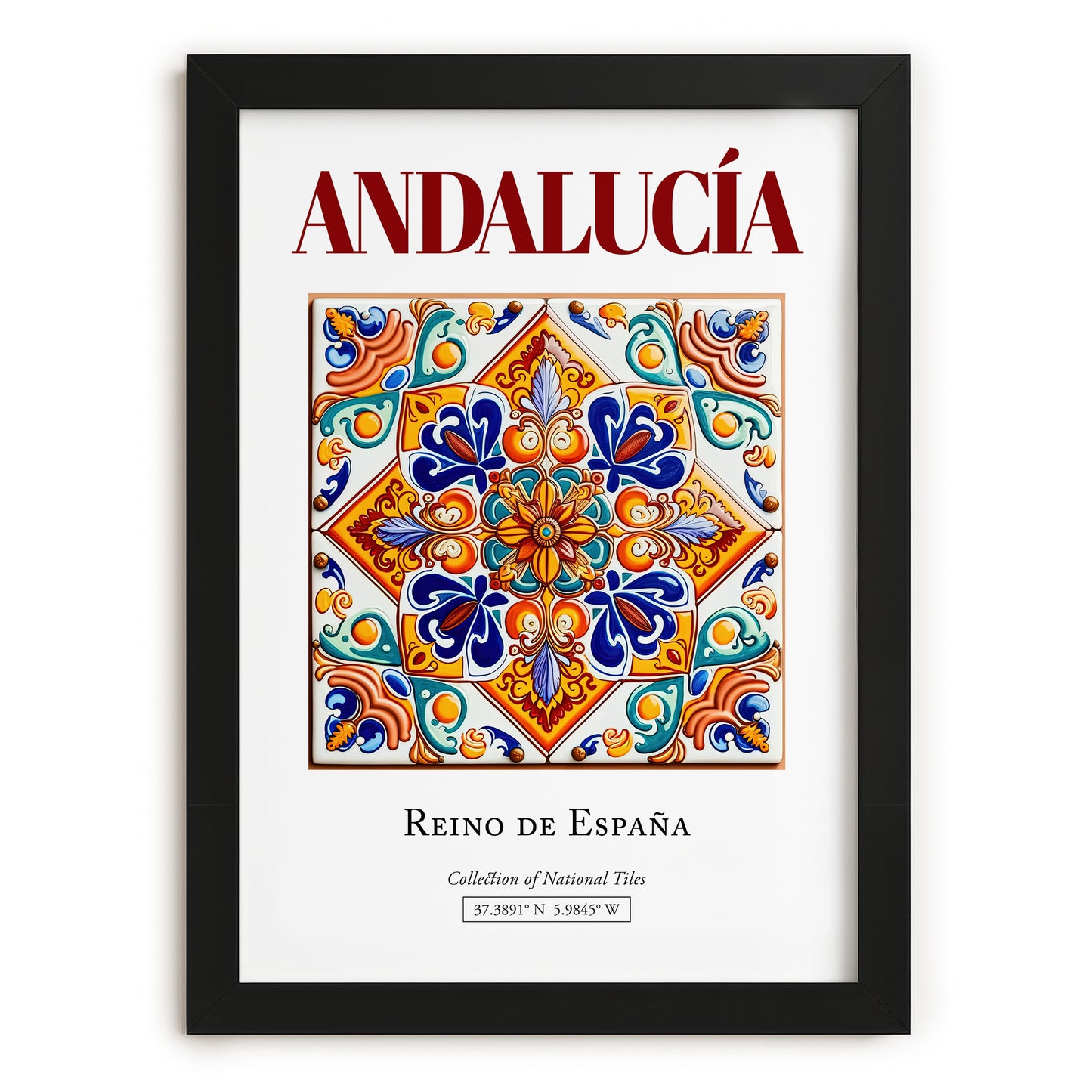 Andalucía, Spain – Travel Wall Art, in sleek black frame