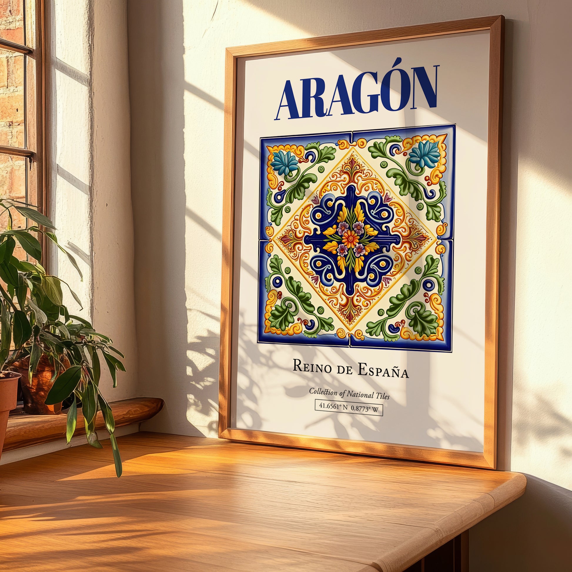 Aragón, Spain – Travel Print, clean layout with no caption
