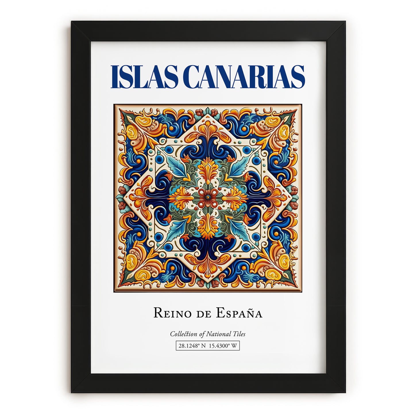 Islas Canarias, Spain – Travel Poster, in sleek black frame