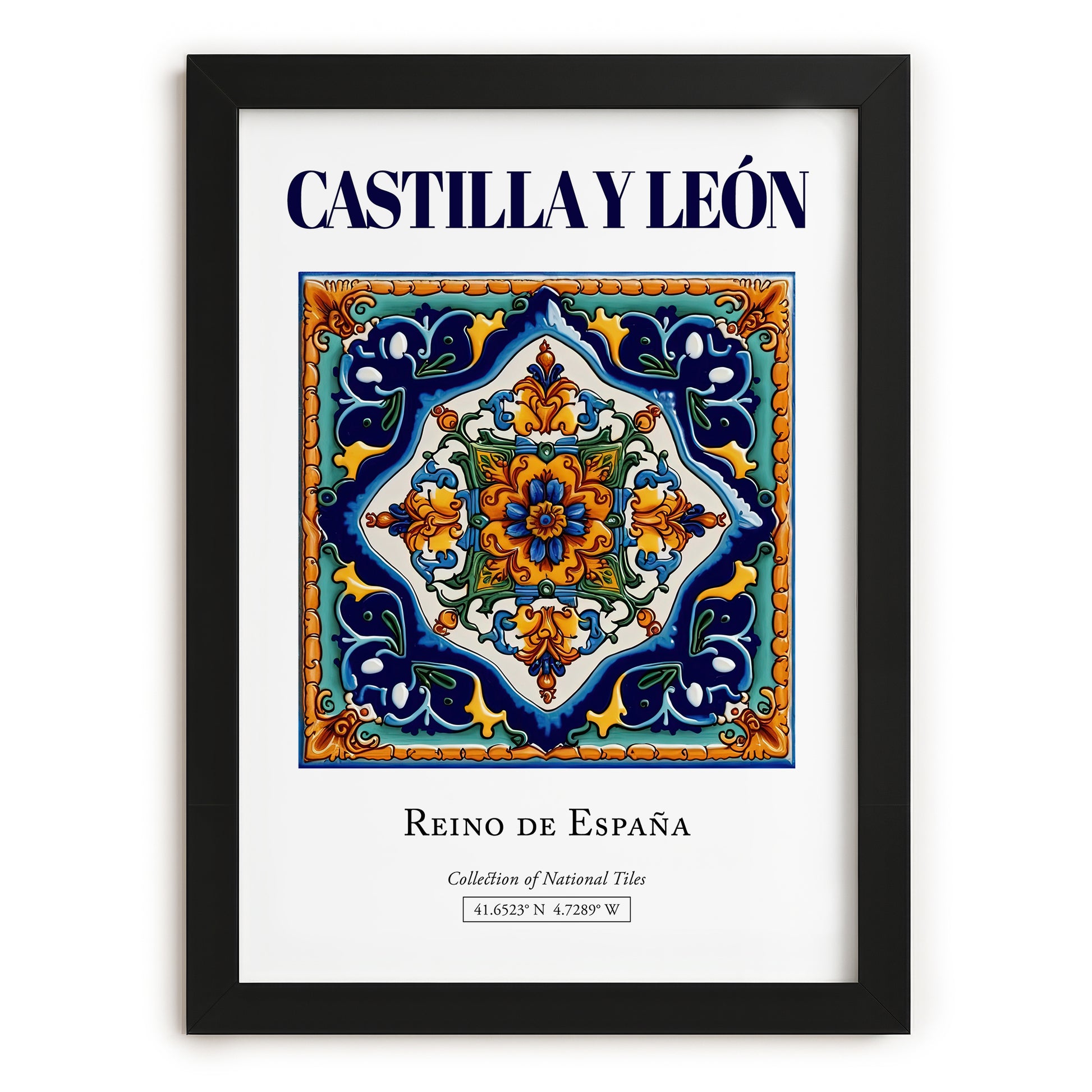 Castilla y León, Spain – Travel Wall Decor, in sleek black frame