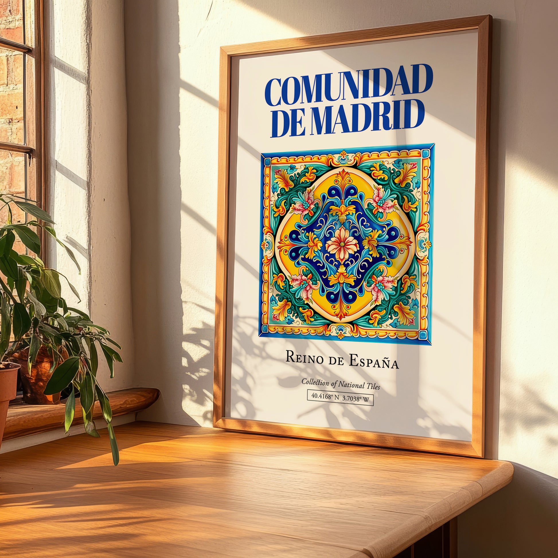 Comunidad de Madrid, Spain – Travel Poster, clean layout with no caption