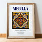Melilla, Spain – Travel Poster, in wooden frame leaning on the floor