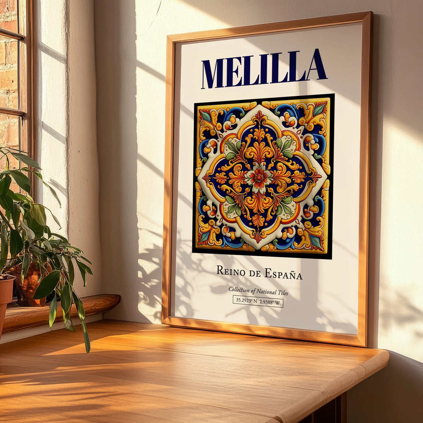Melilla, Spain – Travel Poster, clean layout with no caption