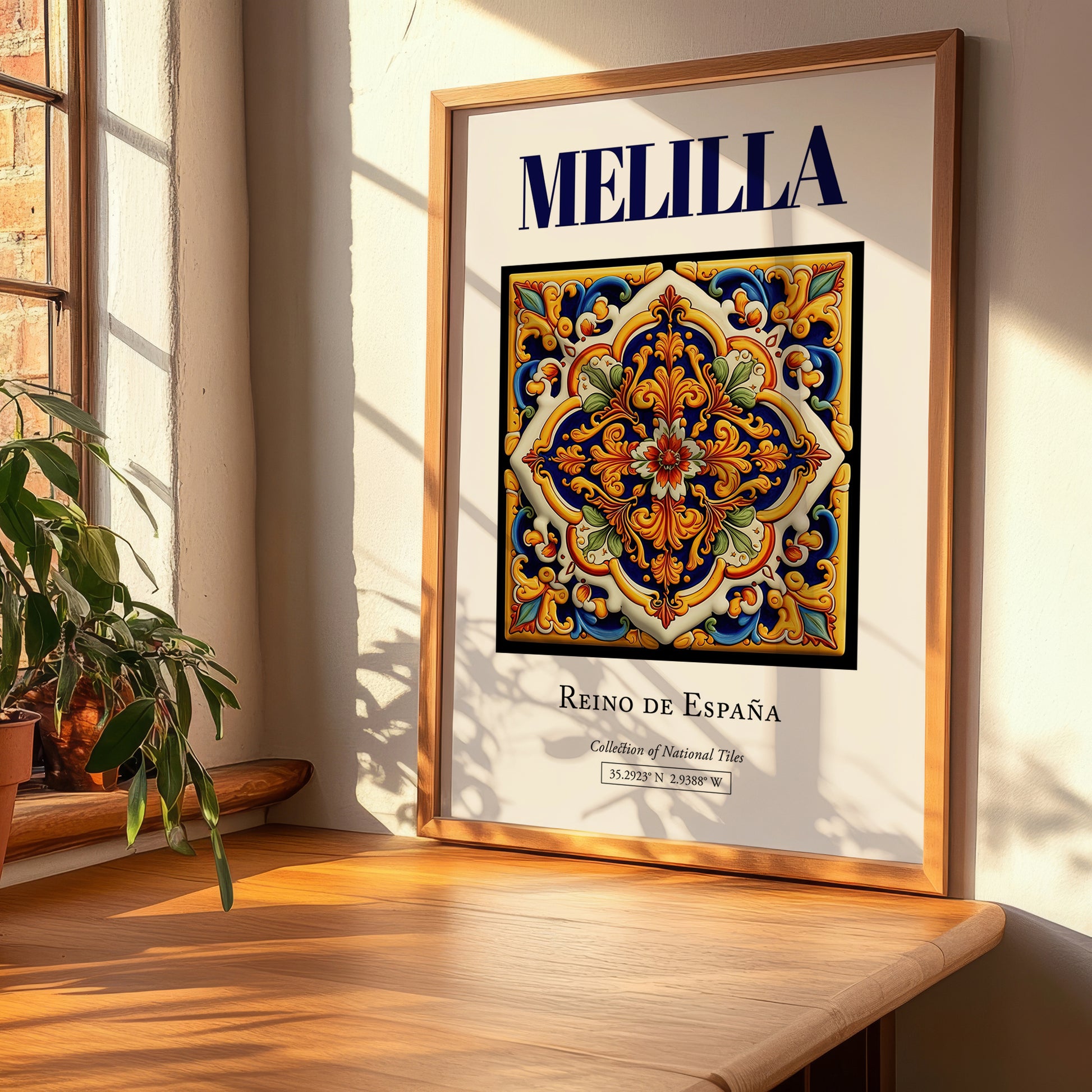 Melilla, Spain – Travel Poster, clean layout with no caption