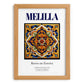 Melilla, Spain – Travel Poster, set in oak frame