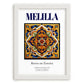 Melilla, Spain – Travel Poster, placed in minimal white frame