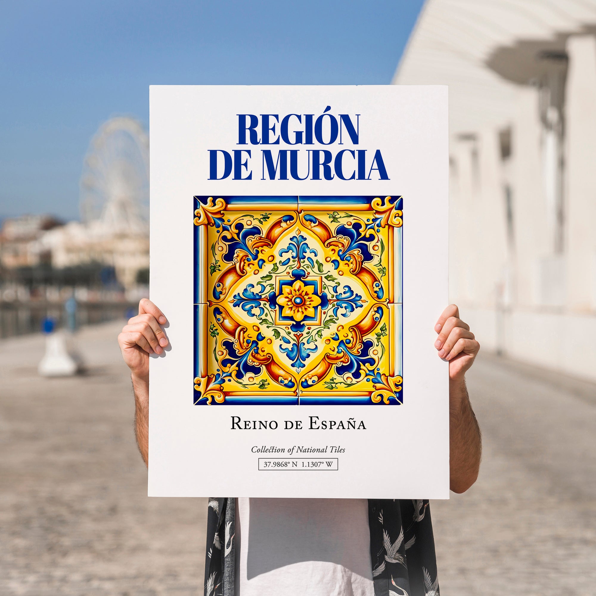 Región de Murcia, Spain – Travel Poster, no-text version framed in wood
