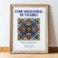 Comunidad Foral de Navarra, Spain – World Heritage Travel Poster, in wooden frame leaning on the floor