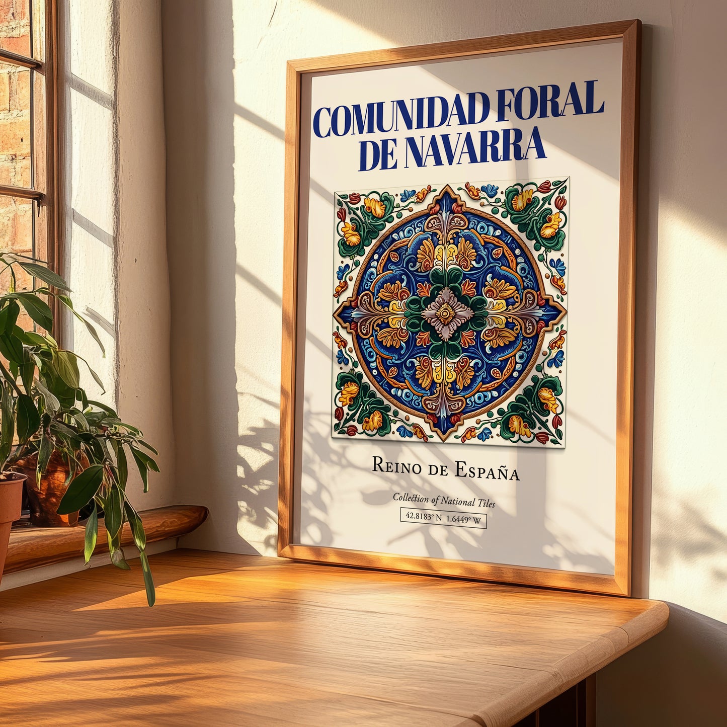 Comunidad Foral de Navarra, Spain – World Heritage Travel Poster, clean layout with no caption