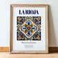 La Rioja, Spain – Travel Print, in wooden frame leaning on the floor