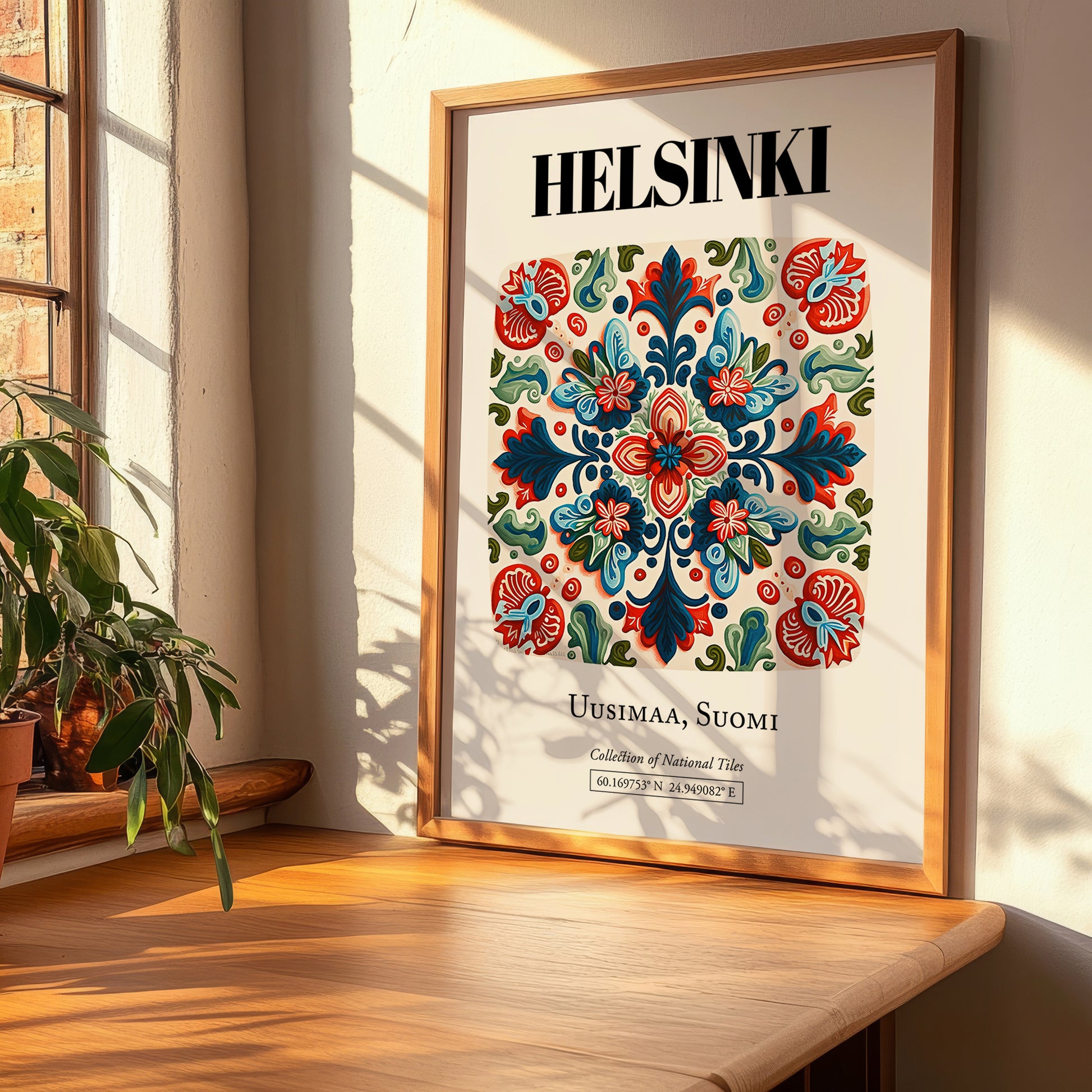 Helsinki, Finland – Country Culture Poster, clean layout with no caption