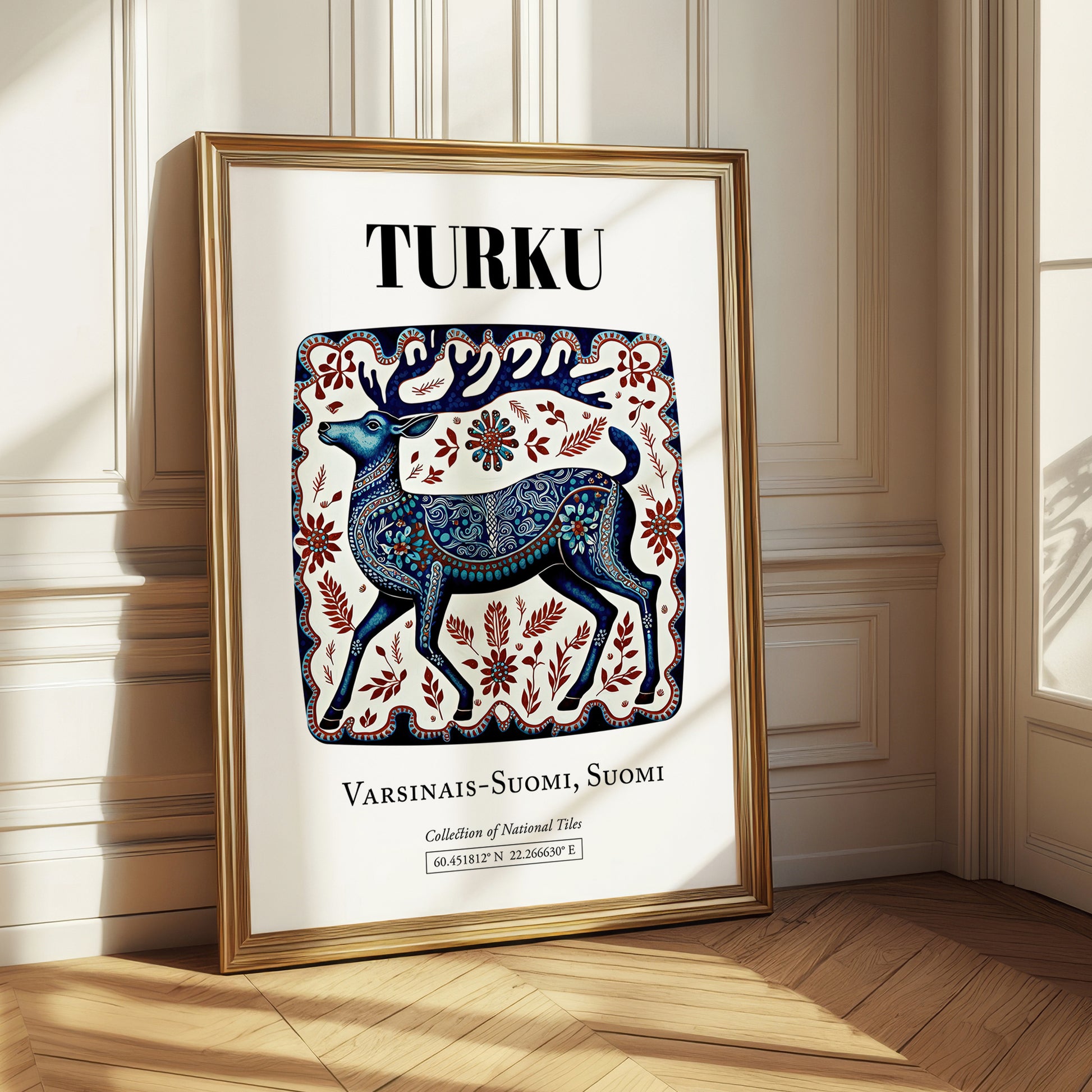 Turku, Finland – Travel Print, styled in a charming Paris street view