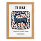 Turku, Finland – Travel Print, set in oak frame