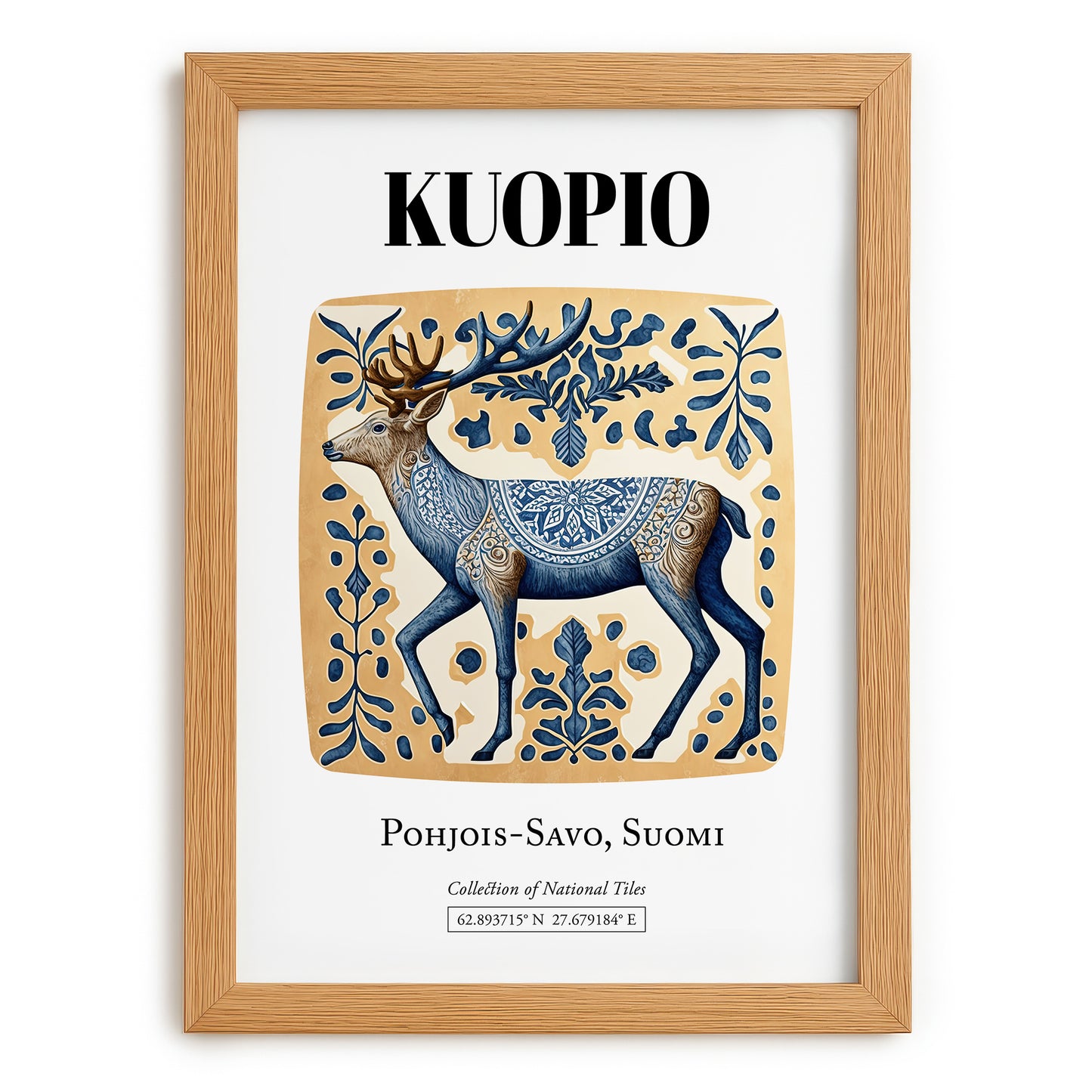 Kuopio, Finland – Dream Destination Decor, set in oak frame