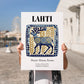 Lahti, Finland – Travel Print, no-text version framed in wood