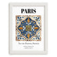 Paris, France – Travel Poster, placed in minimal white frame