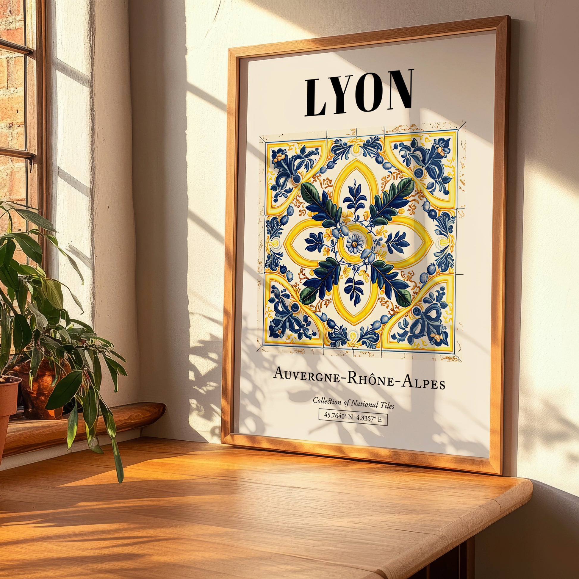 Lyon, France – Travel Wall Art, clean layout with no caption