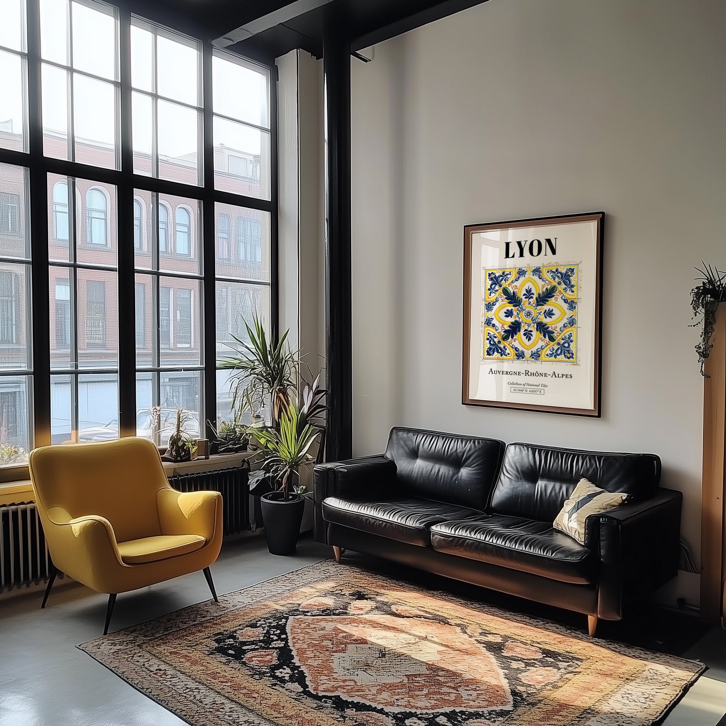 Lyon, France – Travel Wall Art, unframed on coastal sand