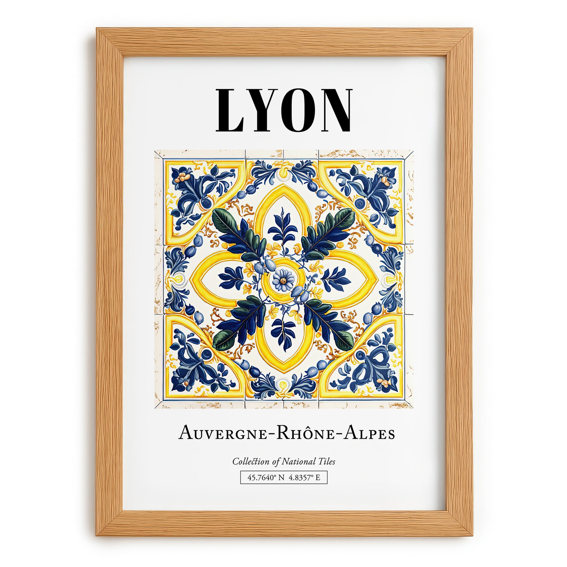 Lyon, France – Travel Wall Art, set in oak frame