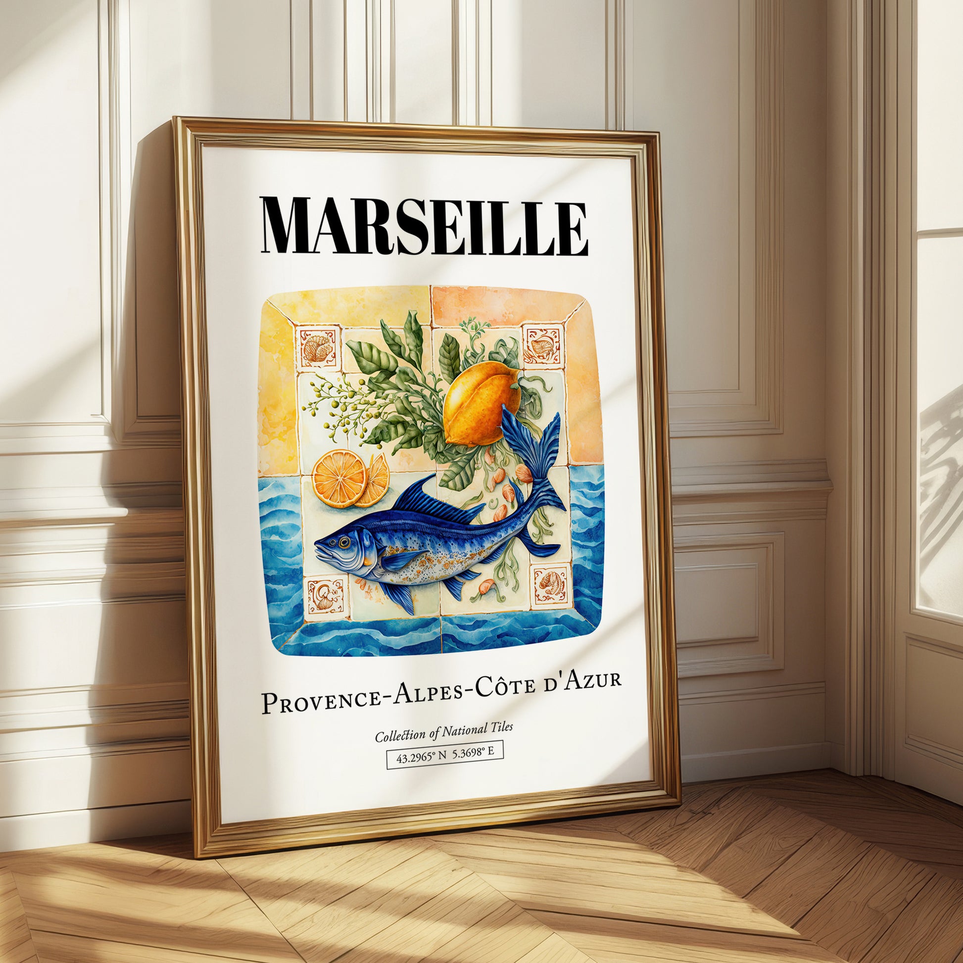 Marseille, France – Travel Print, styled in a charming Paris street view