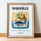 Marseille, France – Travel Print, in wooden frame leaning on the floor