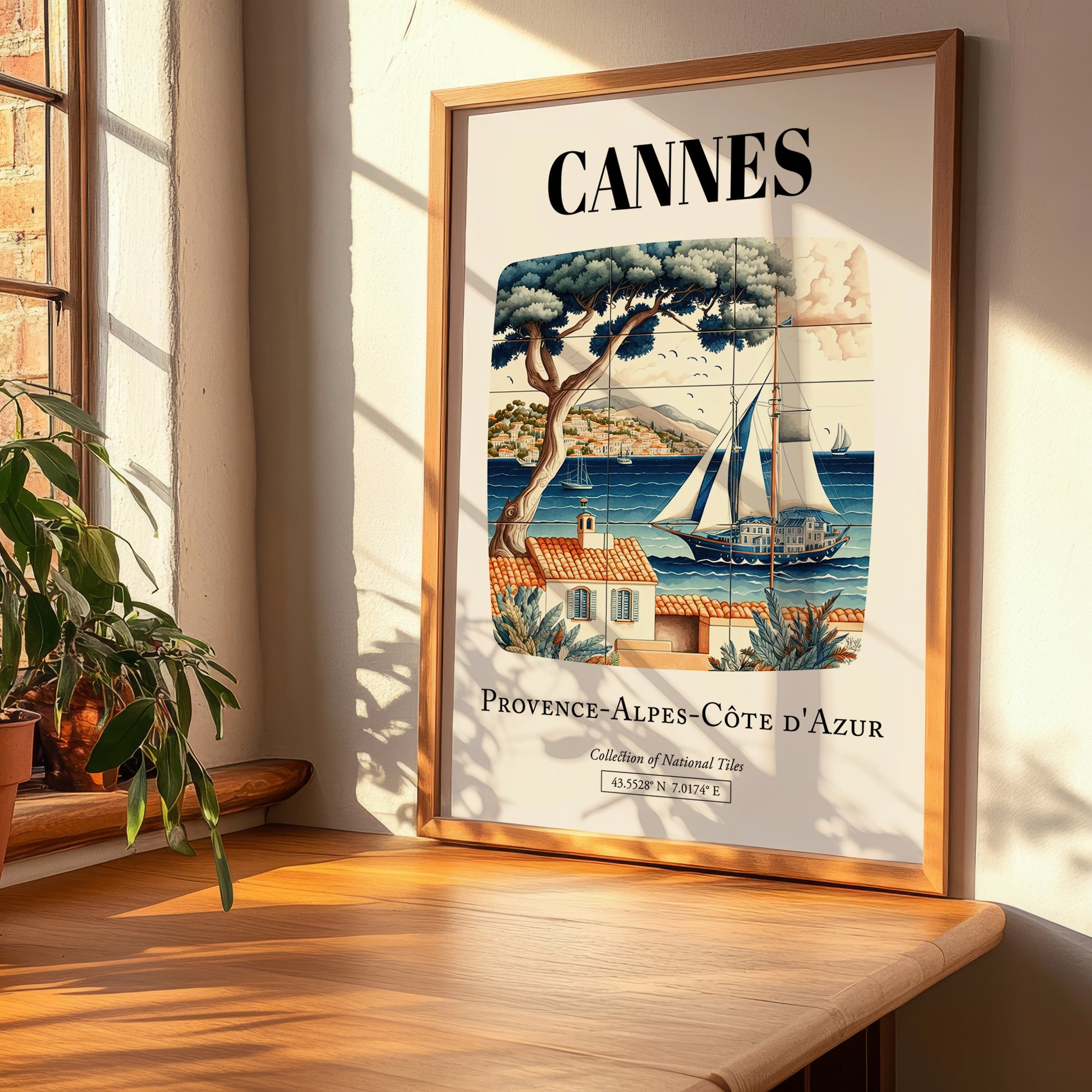 Cannes, France – Travel Poster, clean layout with no caption