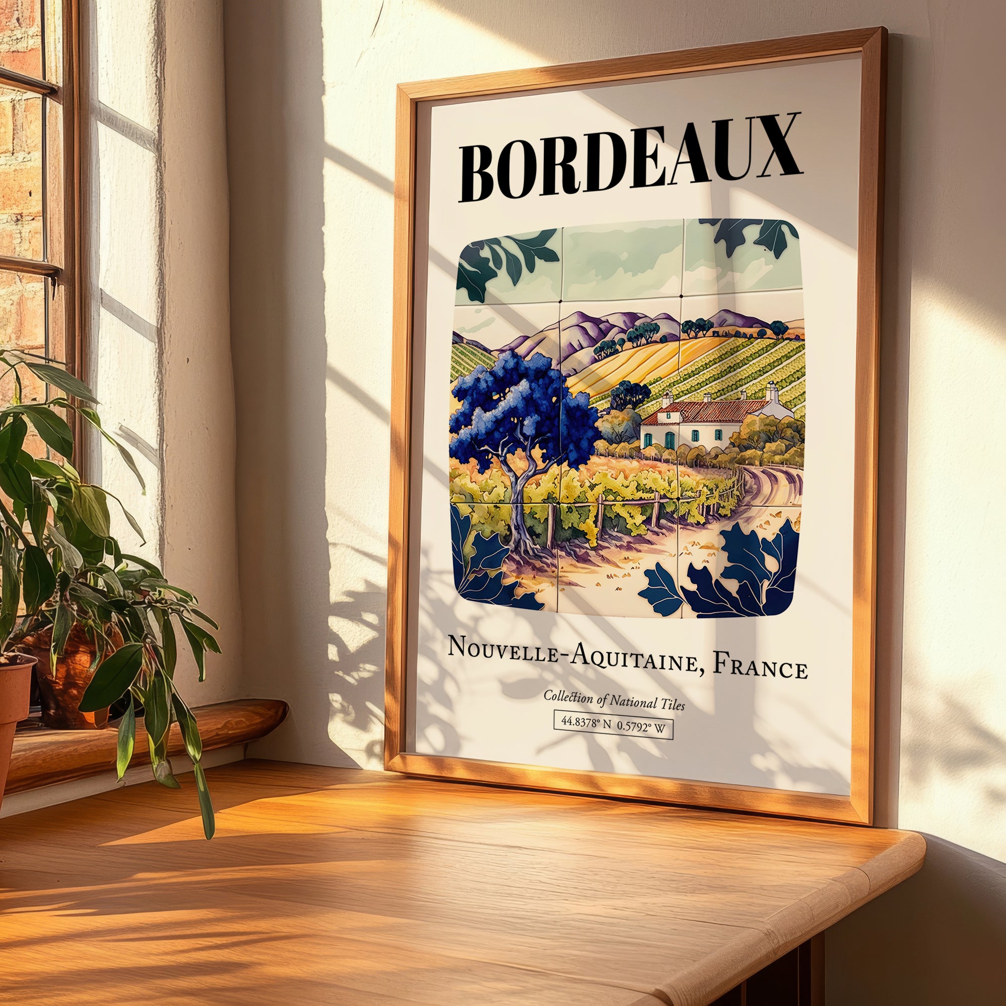 Bordeaux, France – Travel Print, clean layout with no caption