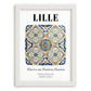 Lille, France – Travel Print, placed in minimal white frame