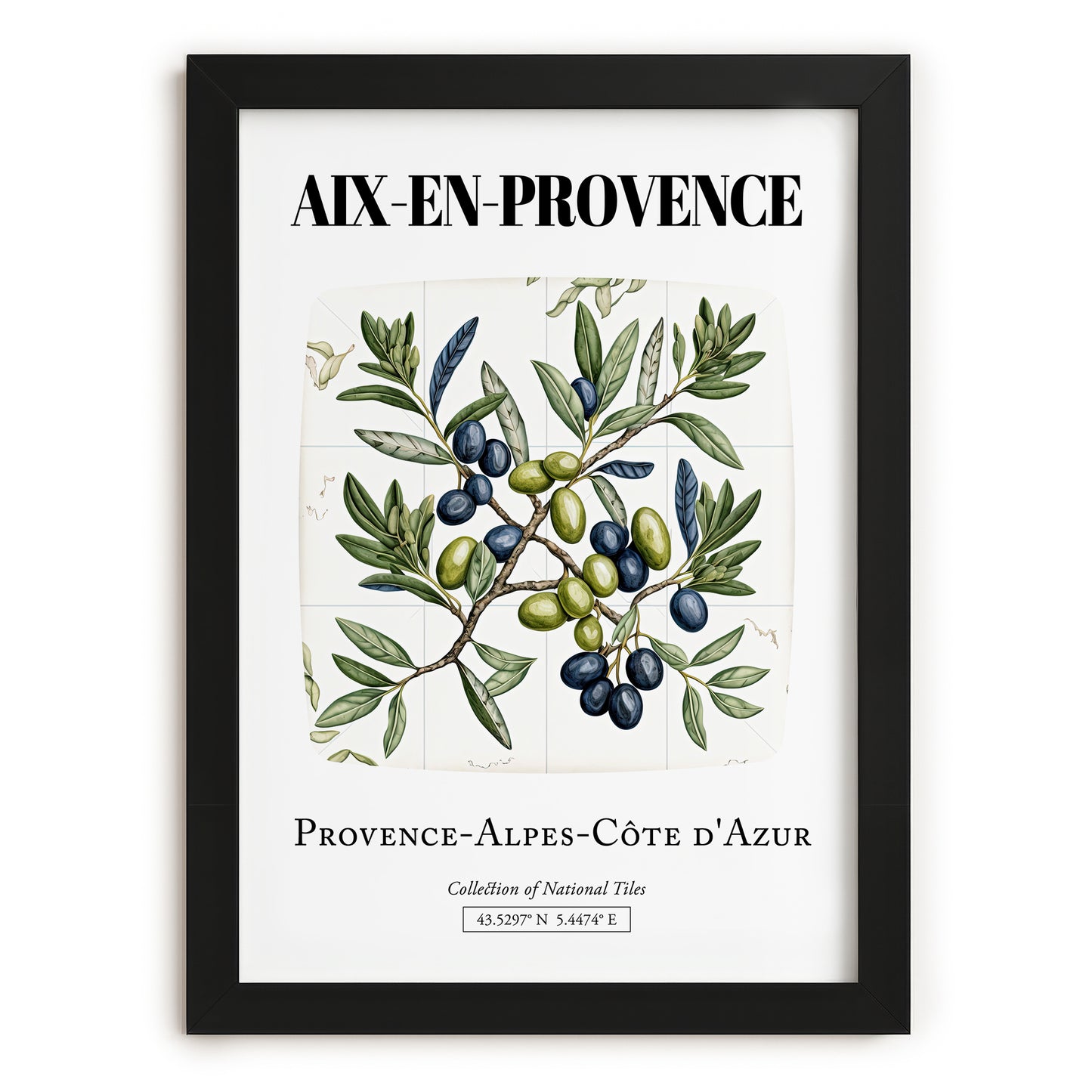 Aix-en-provence, France – Travel Wall Decor, in sleek black frame