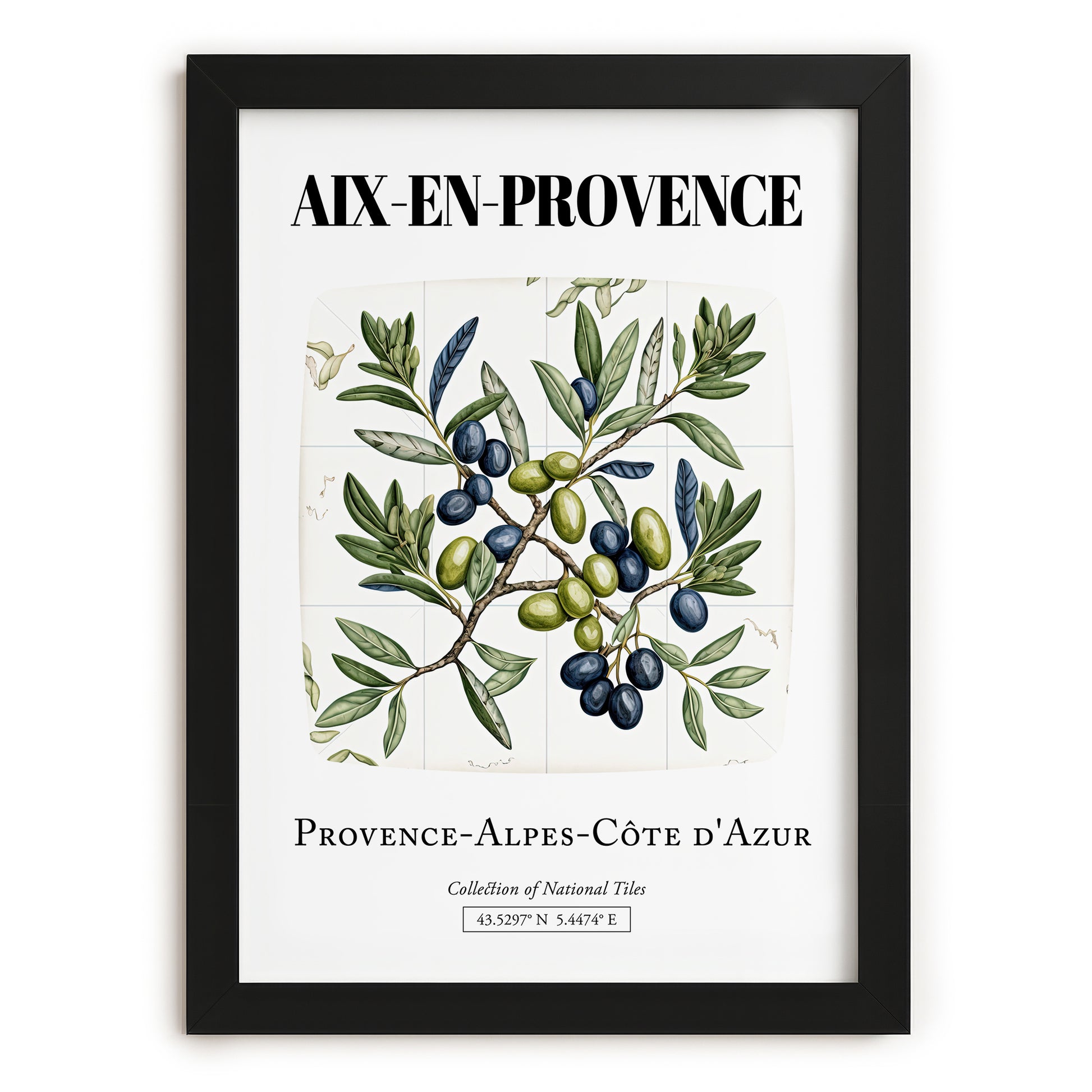 Aix-en-provence, France – Travel Wall Decor, in sleek black frame
